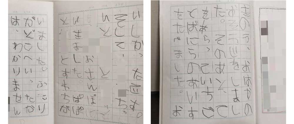 優春光アカデミー:年中の生徒さんによる絵日記「おはかそうじ」