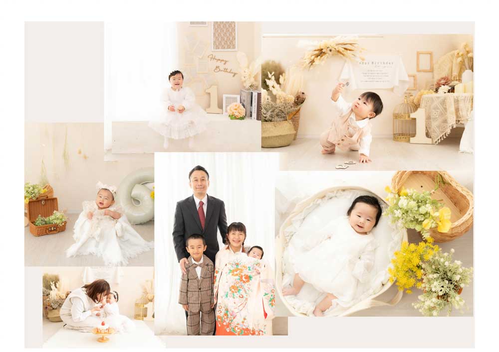 流山のおうちフォトスタジオ｜えがおのわ家族写真・バースデー記念作品