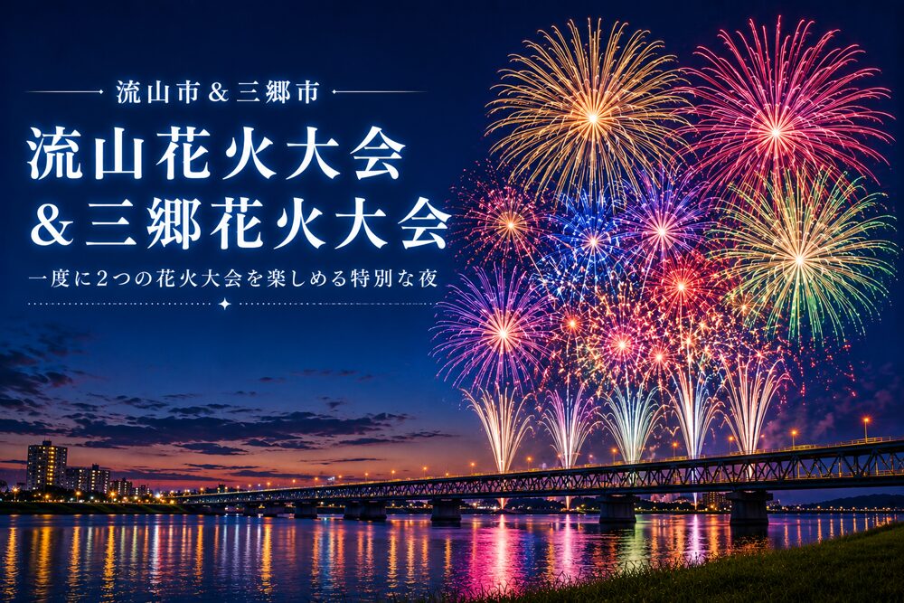 流山花火大会&三郷花火大会の花火風景|一度に2つ楽しめる人気花火大会