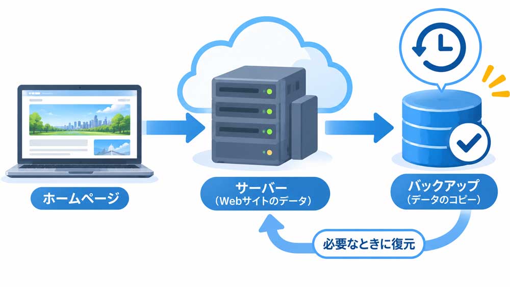 ホームページのバックアップイメージ図