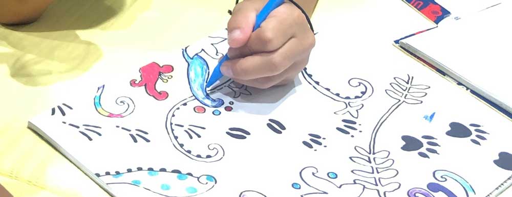 避難時に活躍した塗り絵