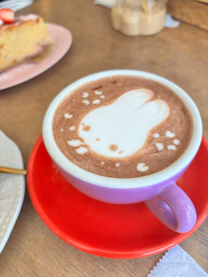 cafe merciのラテアート